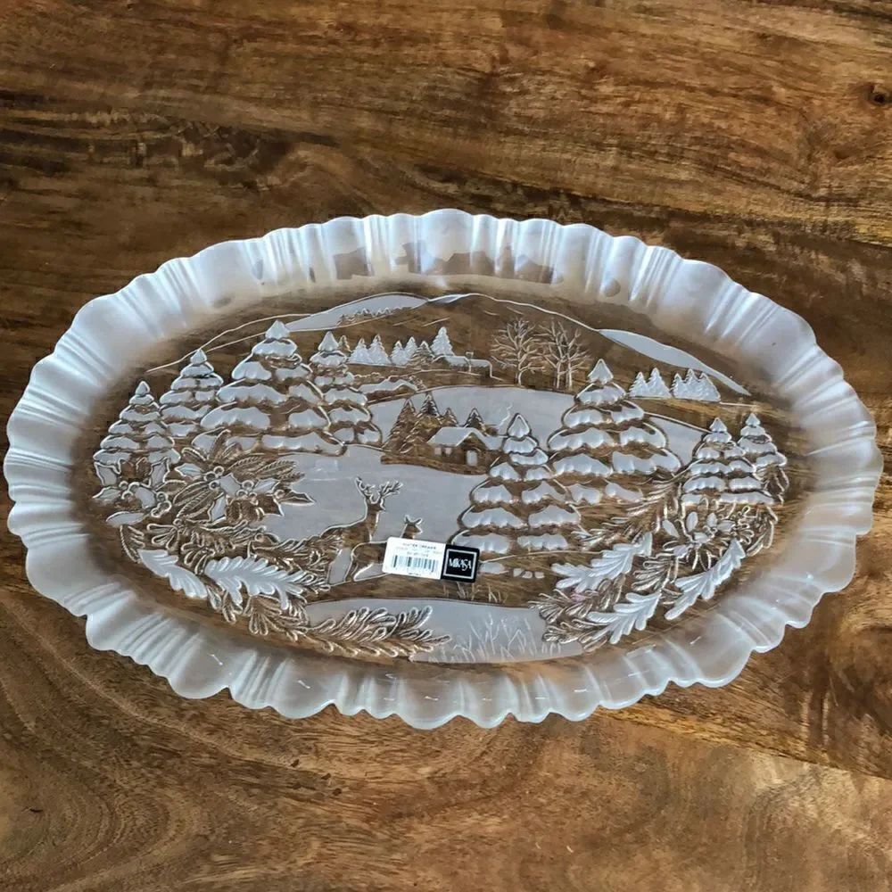 Mikasa “Winter Dreams” 17” Canapé Tray Brand new with sticker